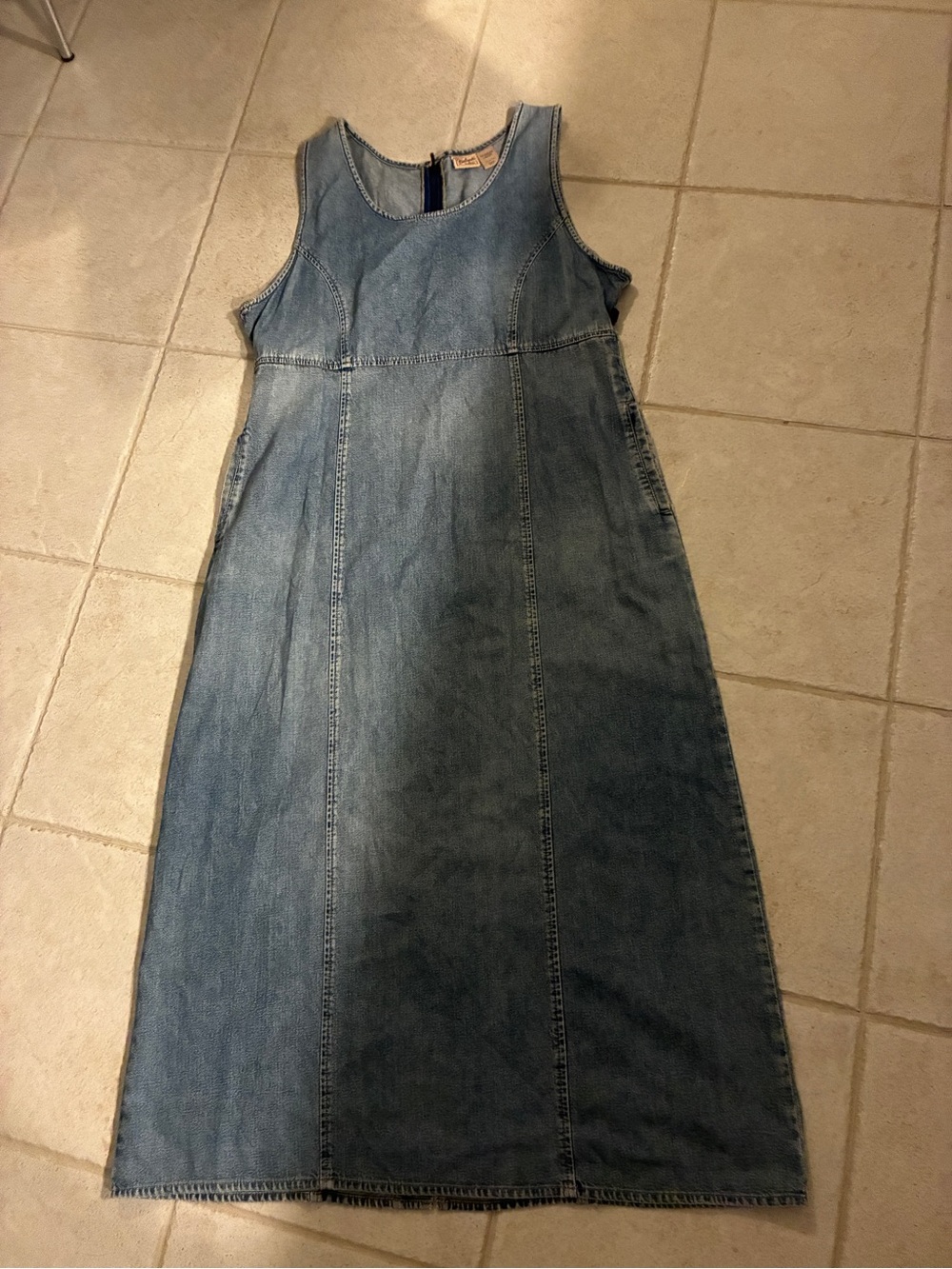 Vintage WOOLRICH Denim sleeveless long dress JUMPER Jean